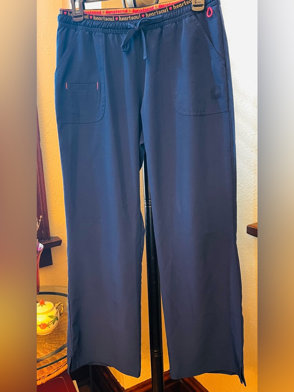 Navy heartsoul scrub pants P